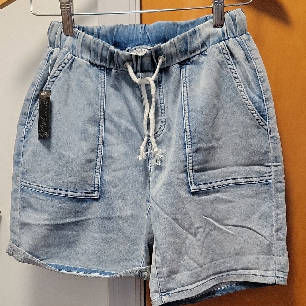 Women's Light Blue Casual Shorts